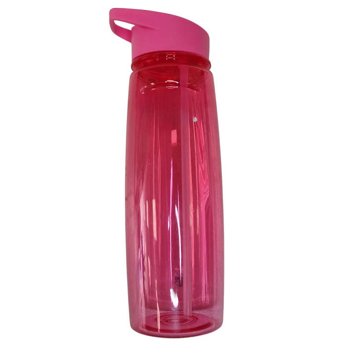 Pink Straw Water Bottle