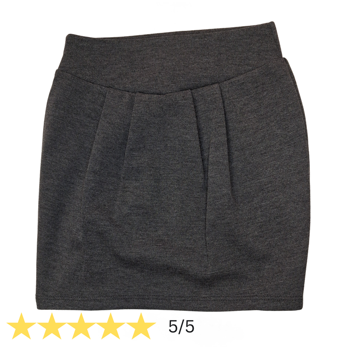 Girls Grey School Skirt – Stretch Fabric – Age 3–4 Years