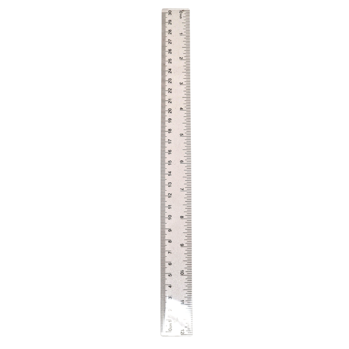 30cm Clear Dual-Scale Ruler