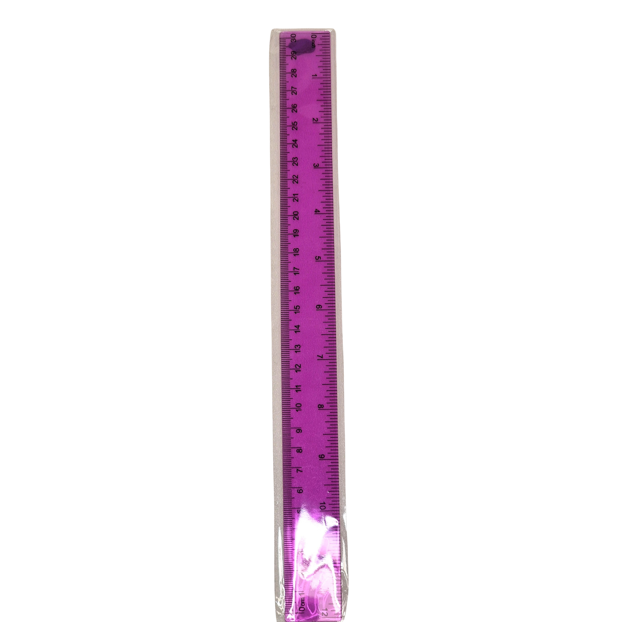 30cm Clear Plastic Ruler – Dual Measurement (CM & Inches) – School Stationery Essential