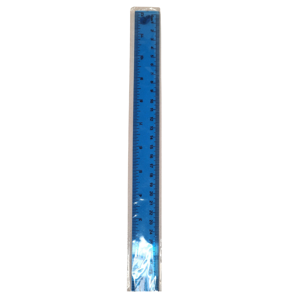 30cm Clear Plastic Ruler – Dual Measurement (CM & Inches) – School Stationery Essential