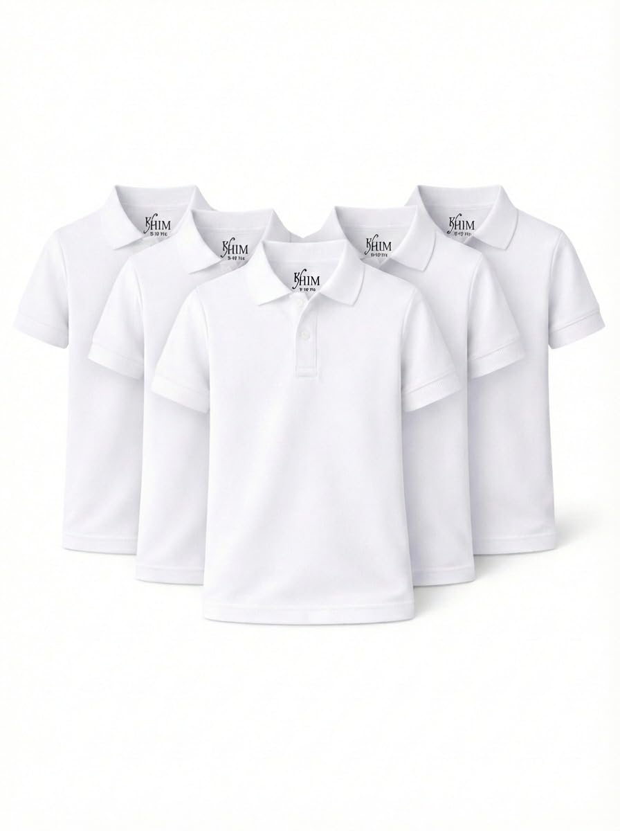 Unisex Polo Short Sleeve Polycotton Boys Girls School Uniform Plain Half Sleeve Shirts Sports Wear Indoor Outdoor-Online Only