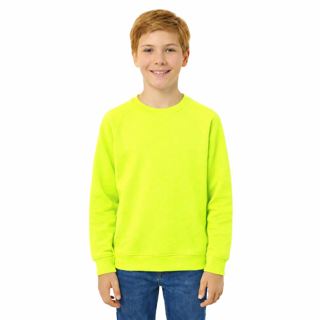 Fleece Sweatshirt Unisex Knitted Sweater Jumper Full Sleeve Kids Boys Girls Children Top Crew Neck Outdoor Activewear
