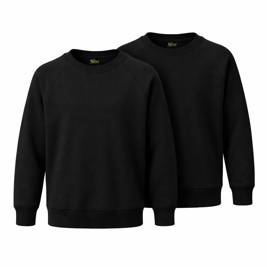 Fleece Sweatshirt Unisex Knitted Sweater Jumper Full Sleeve Kids Boys Girls Children Top Crew Neck Outdoor Activewear