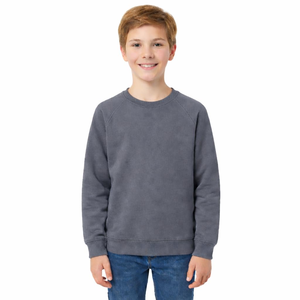 Fleece Sweatshirt Unisex Knitted Sweater Jumper Full Sleeve Kids Boys Girls Children Top Crew Neck Outdoor Activewear