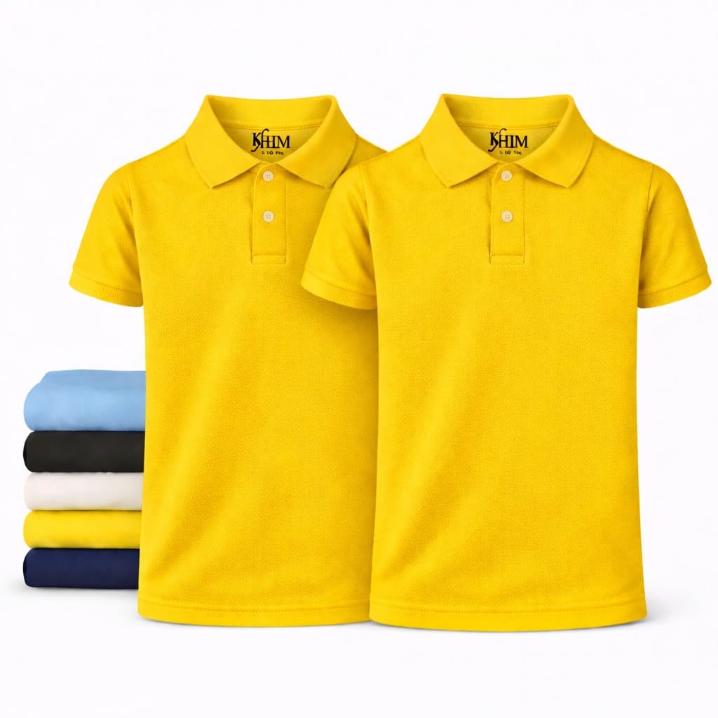 Unisex Polo Short Sleeve Polycotton Boys Girls School Uniform Plain Half Sleeve Shirts Sports Wear Indoor Outdoor-Online Only