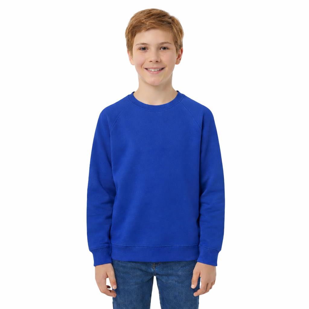 Fleece Sweatshirt Unisex Knitted Sweater Jumper Full Sleeve Kids Boys Girls Children Top Crew Neck Outdoor Activewear