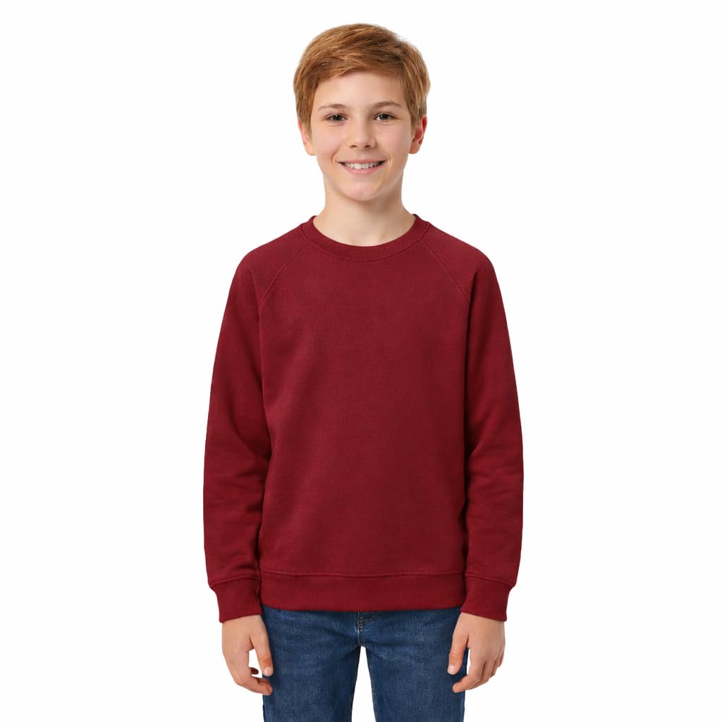 Fleece Sweatshirt Unisex Knitted Sweater Jumper Full Sleeve Kids Boys Girls Children Top Crew Neck Outdoor Activewear