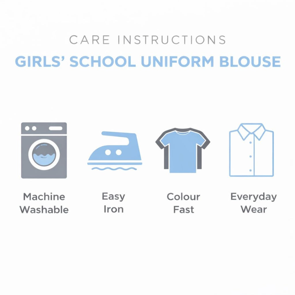 Kids Girls Full Sleeve Half Sleeve School Shirts Plain White Blue Dress Shirts Age 5 to 16 Years