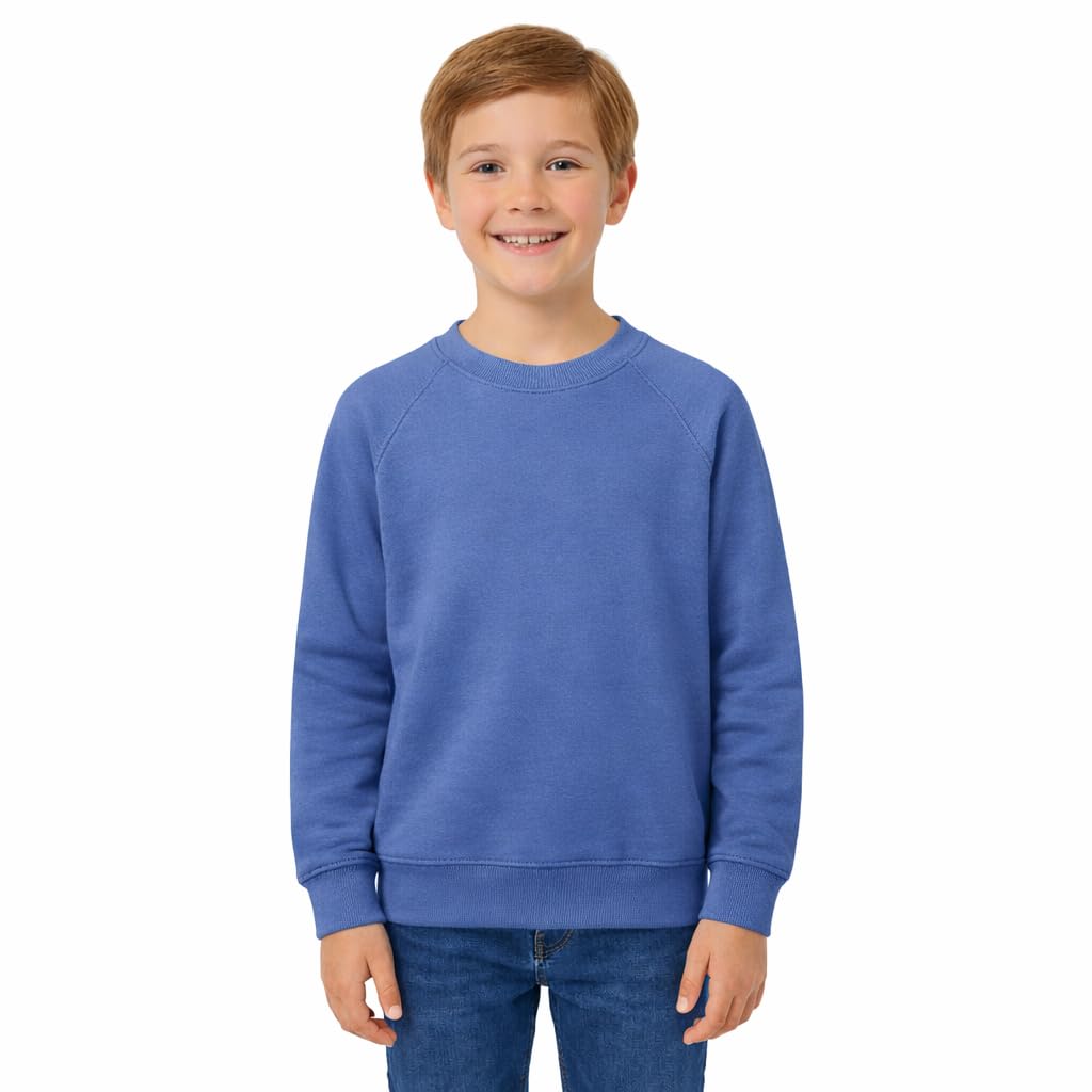 Fleece Sweatshirt Unisex Knitted Sweater Jumper Full Sleeve Kids Boys Girls Children Top Crew Neck Outdoor Activewear