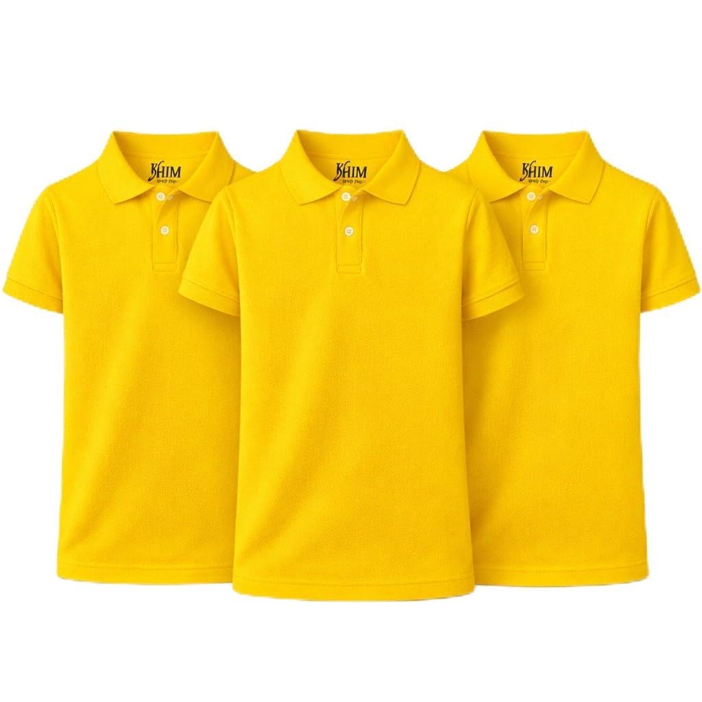 Unisex Polo Short Sleeve Polycotton Boys Girls School Uniform Plain Half Sleeve Shirts Sports Wear Indoor Outdoor-Online Only