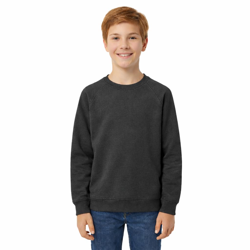 Fleece Sweatshirt Unisex Knitted Sweater Jumper Full Sleeve Kids Boys Girls Children Top Crew Neck Outdoor Activewear