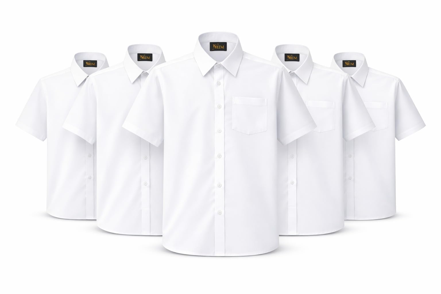 Kids Boys Full Sleeve Half Sleeve School Shirts Plain White Blue Dress Shirts 5-16 Years