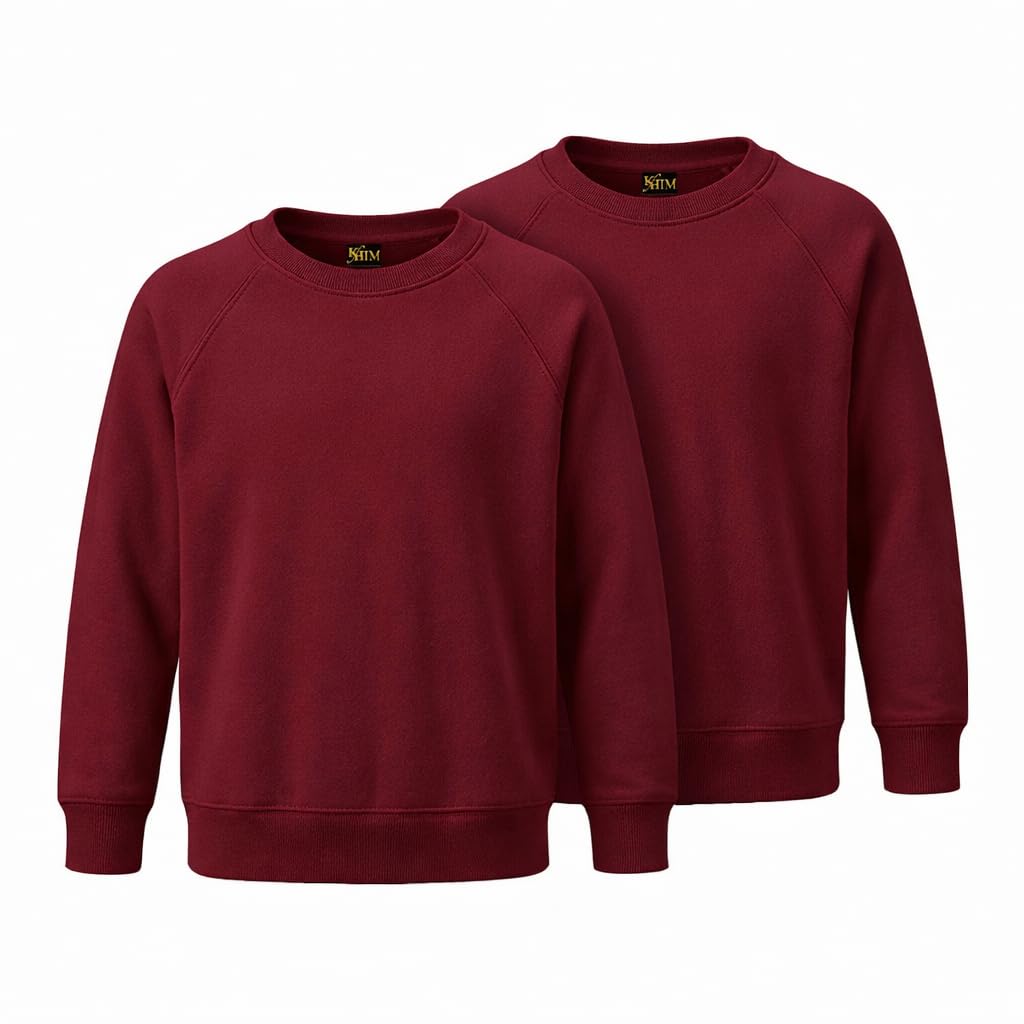 Fleece Sweatshirt Unisex Knitted Sweater Jumper Full Sleeve Kids Boys Girls Children Top Crew Neck Outdoor Activewear