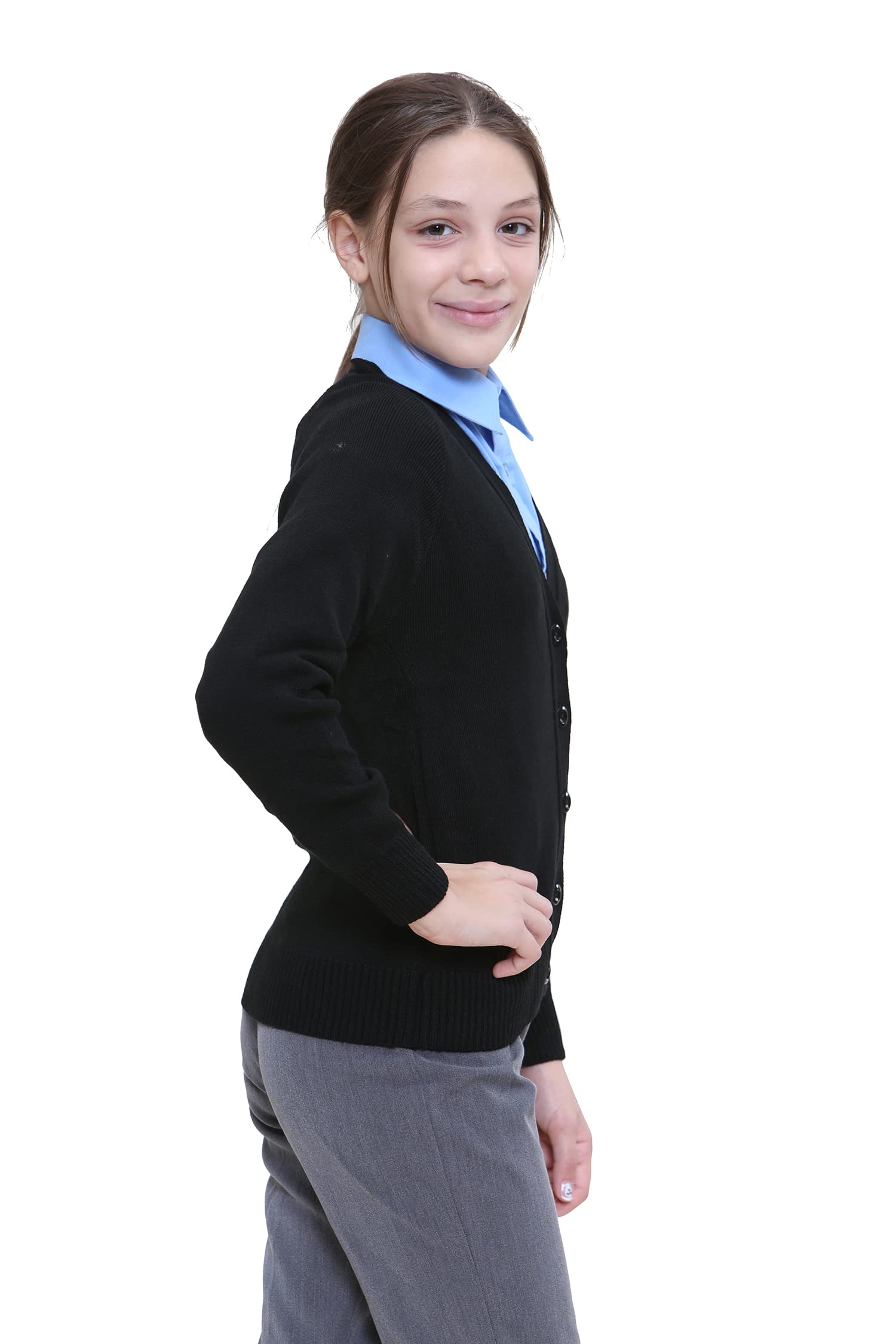 Children Schoolwear Knitted Cardigan Sweater Girls Boys Full Sleeve Tops-Uniform ONLINE ONLY