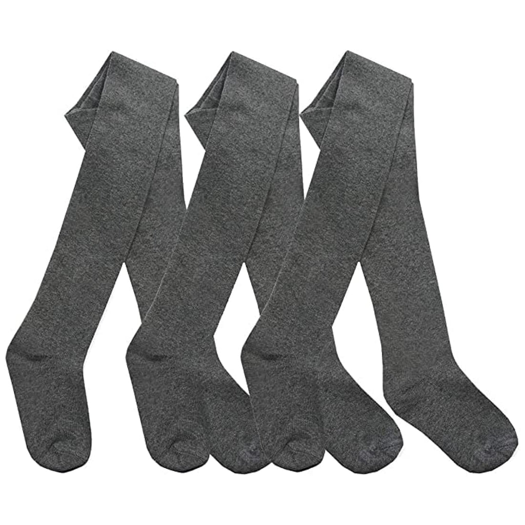 ONLINE ONLY HiFEN® 3 Pairs Girls Cotton Rich Plain Tights Warm Soft Thick Formal Smart Casual Back to School Girl Tights