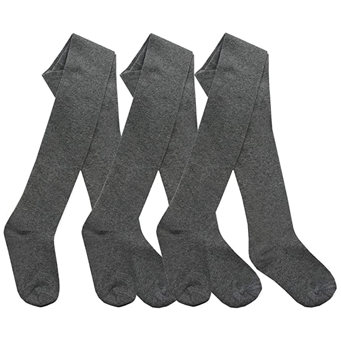 ONLINE ONLY HiFEN® 3 Pairs Girls Cotton Rich Plain Tights Warm Soft Thick Formal Smart Casual Back to School Girl Tights