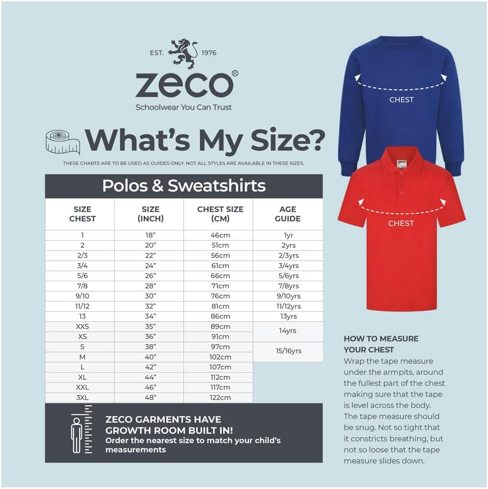 ZECO Unisex Kids School Sweatshirt Round Neck