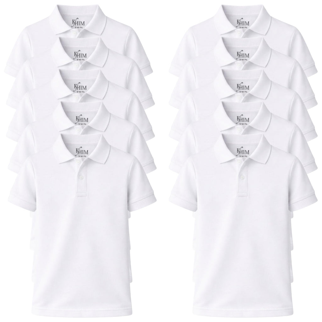Unisex Polo Short Sleeve Polycotton Boys Girls School Uniform Plain Half Sleeve Shirts Sports Wear Indoor Outdoor-Online Only