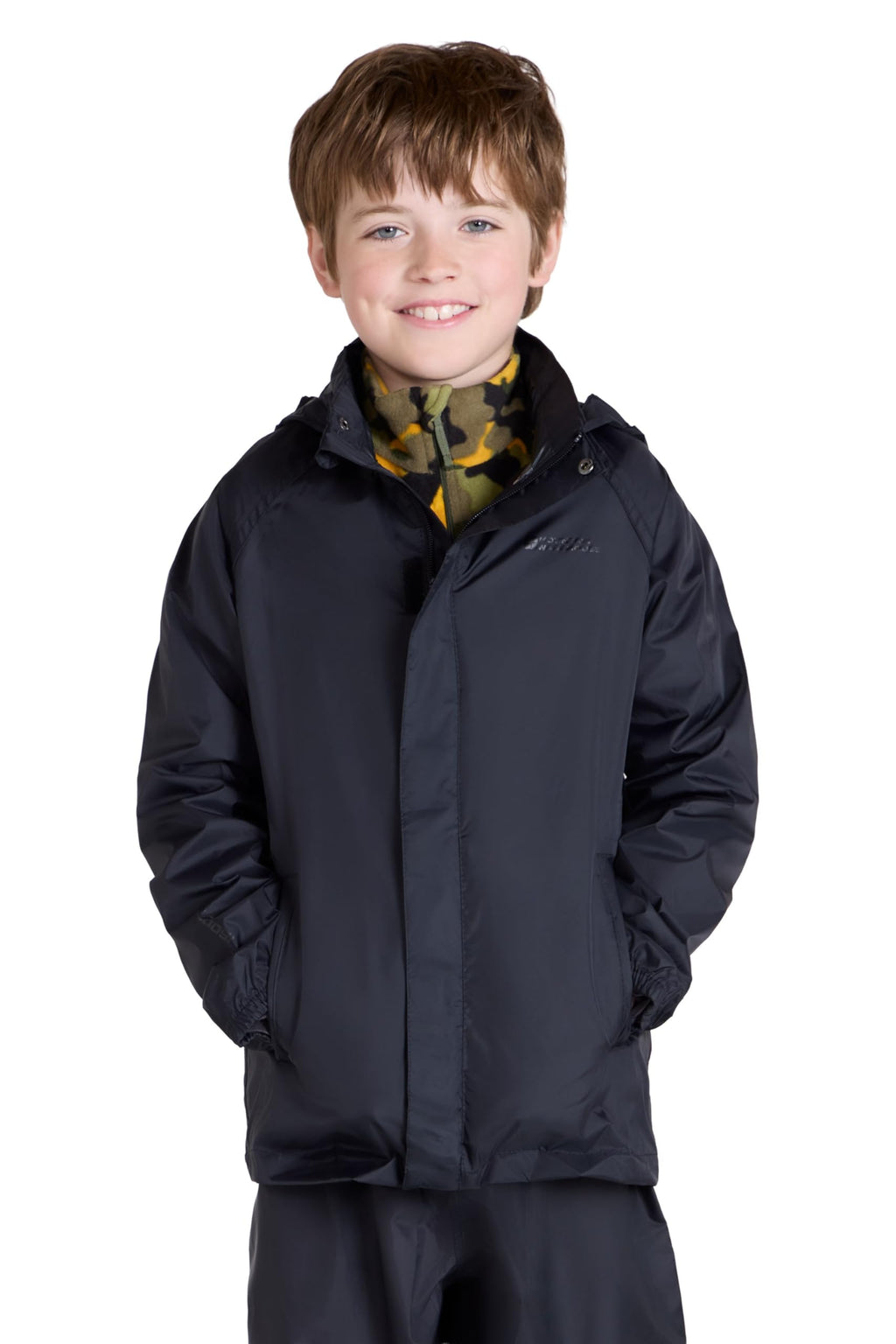 Mountain Warehouse Pakka Kids Waterproof Jacket - Wind Resistant, Lightweight,Breathable Rain Coat for Girls & Boys, Packaway Bag - For Rain, Spring Summer