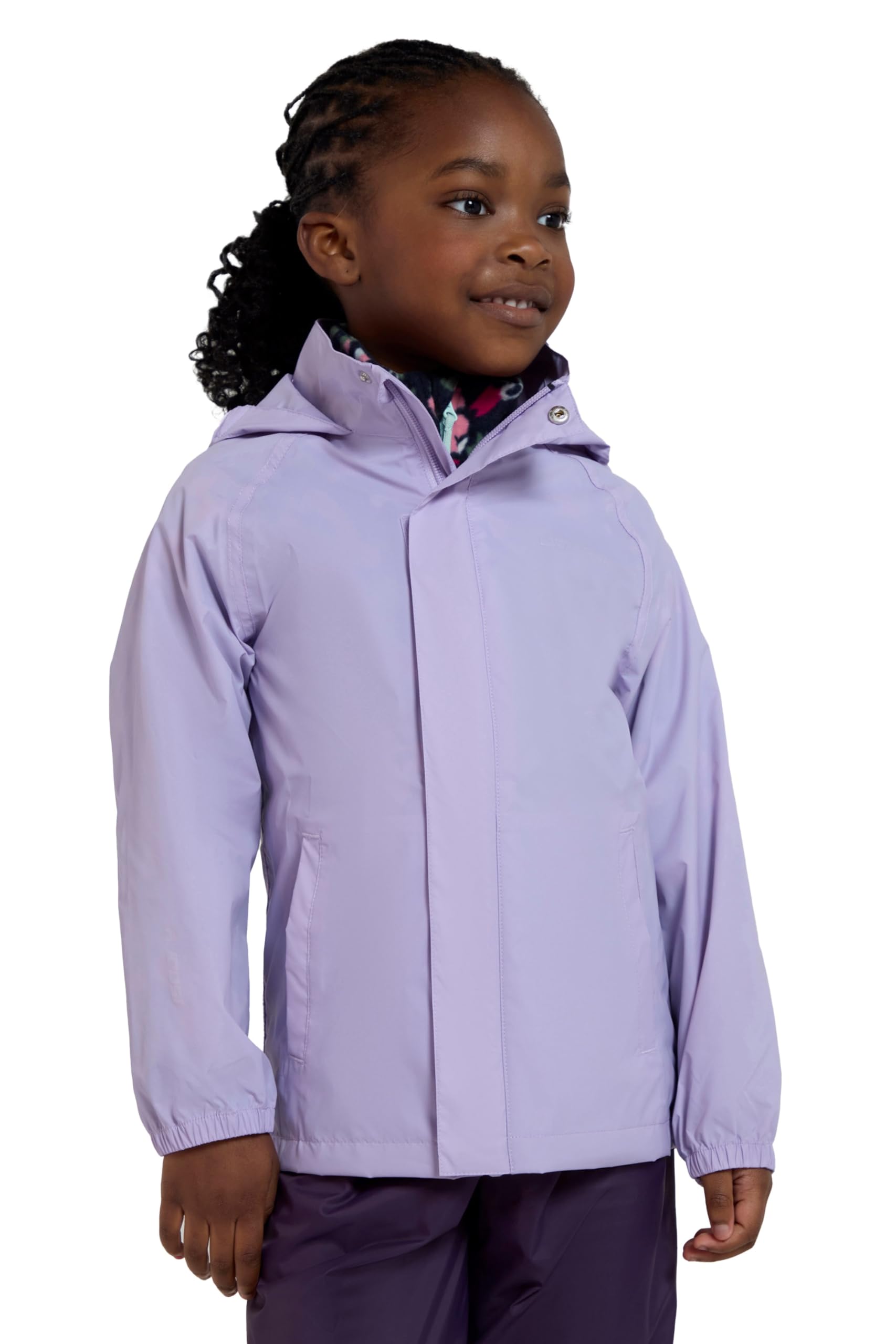 Mountain Warehouse Pakka Kids Waterproof Jacket - Wind Resistant, Lightweight,Breathable Rain Coat for Girls & Boys, Packaway Bag - For Rain, Spring Summer