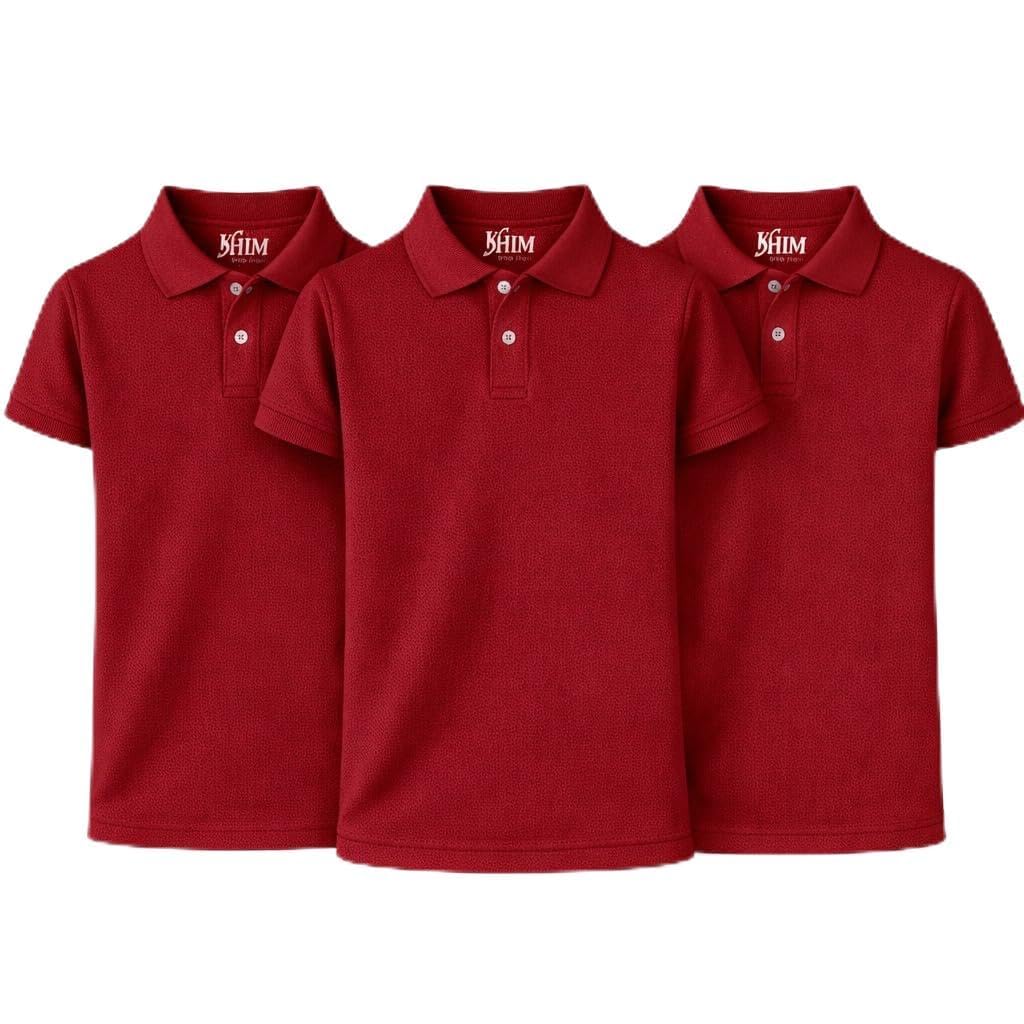 Unisex Polo Short Sleeve Polycotton Boys Girls School Uniform Plain Half Sleeve Shirts Sports Wear Indoor Outdoor-Online Only