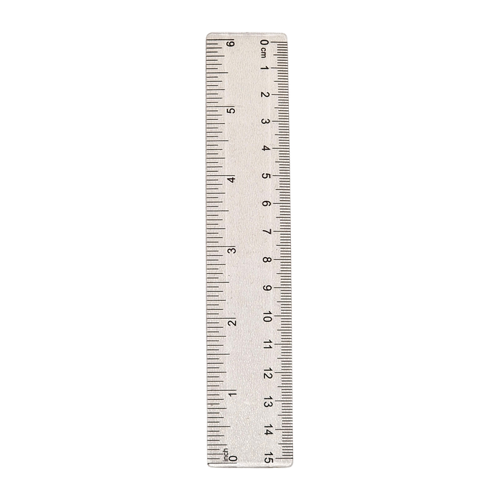 15cm Clear Dual-Scale Ruler