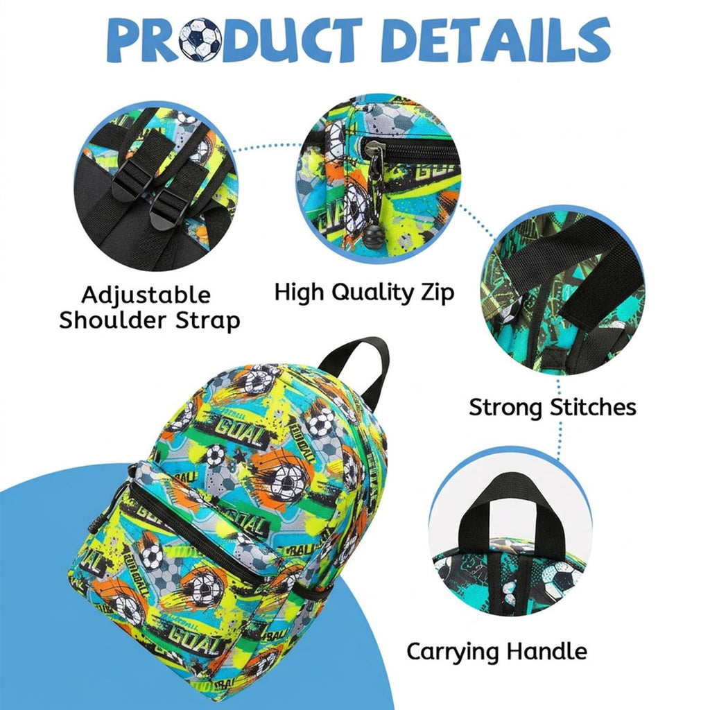 ONLINE ONLY Kids Backpack,3D Football Print School Bags