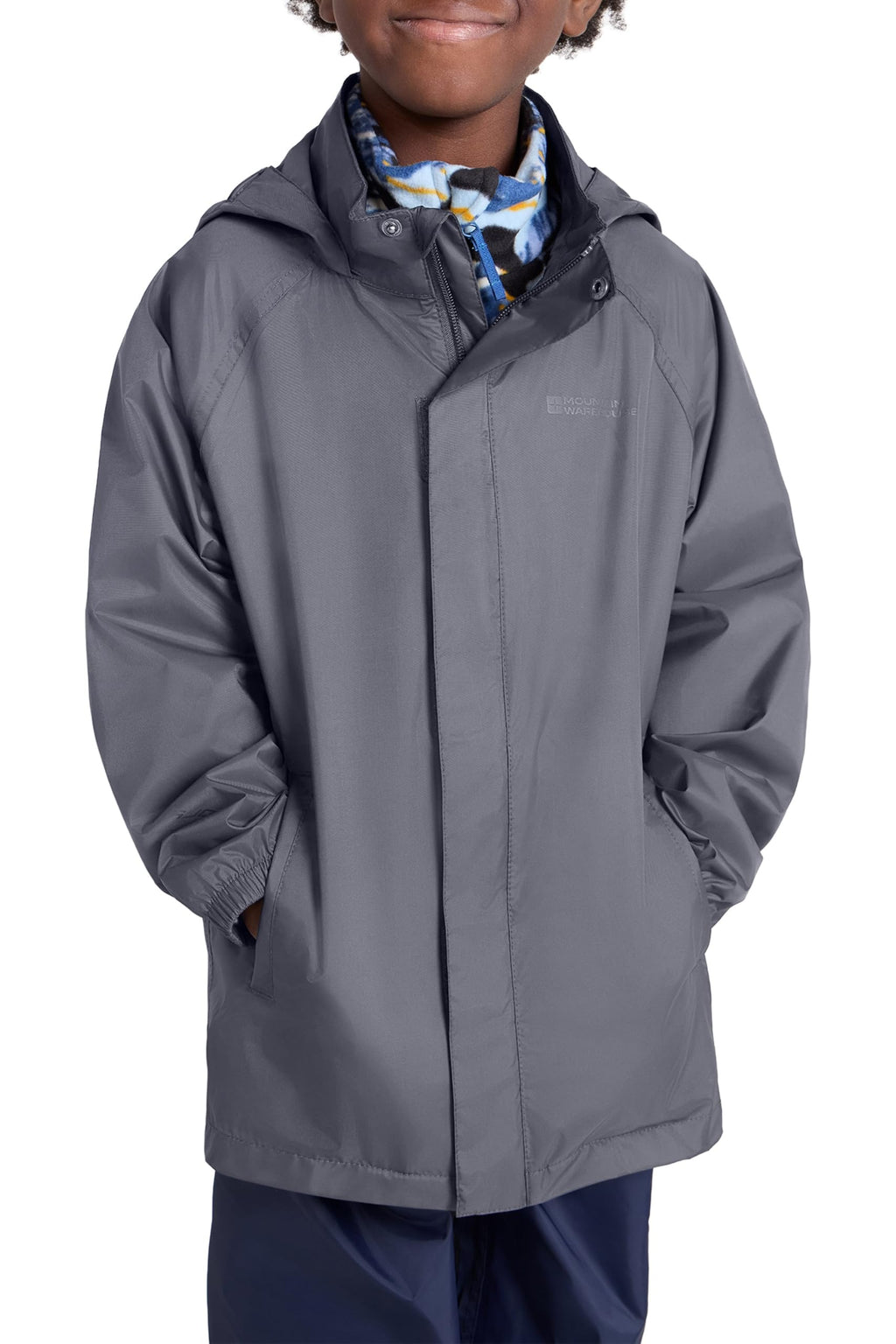 Mountain Warehouse Pakka Kids Waterproof Jacket - Wind Resistant, Lightweight,Breathable Rain Coat for Girls & Boys, Packaway Bag - For Rain, Spring Summer