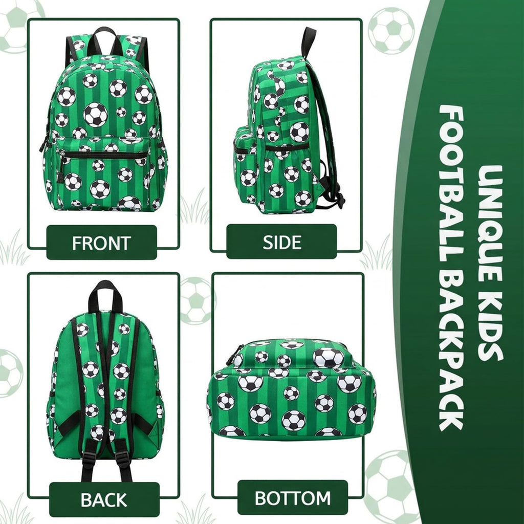 ONLINE ONLY Kids Backpack,3D Football Print School Bags