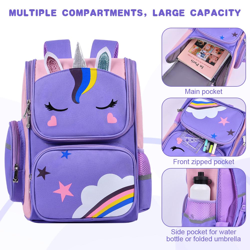 ONLINE ONLY-Backpack, Cute Unicorn School Bags-