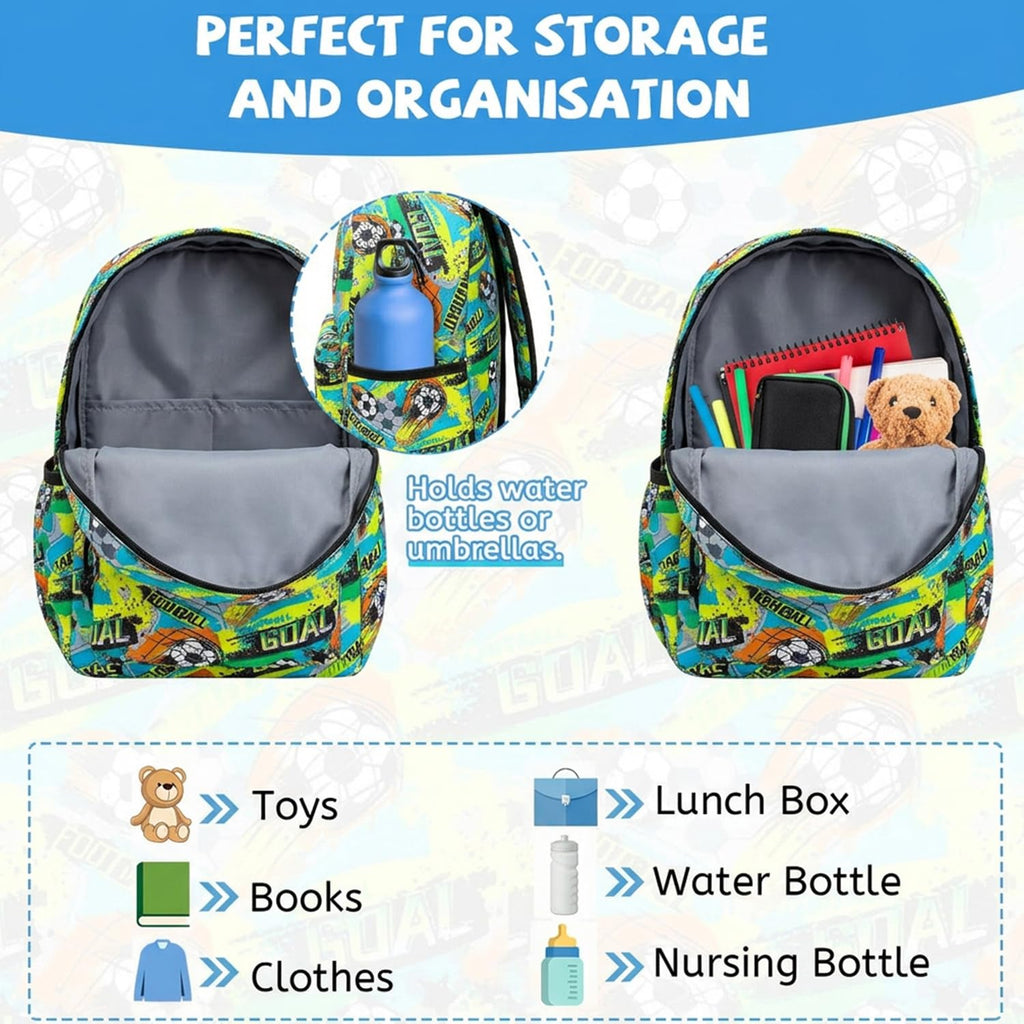 ONLINE ONLY Kids Backpack,3D Football Print School Bags