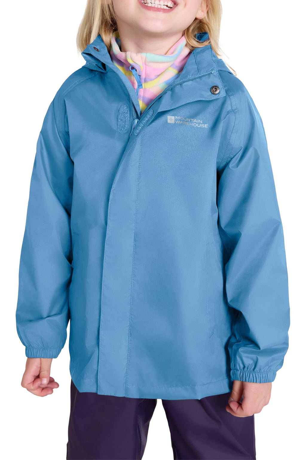 Mountain Warehouse Pakka Kids Waterproof Jacket - Wind Resistant, Lightweight,Breathable Rain Coat for Girls & Boys, Packaway Bag - For Rain, Spring Summer