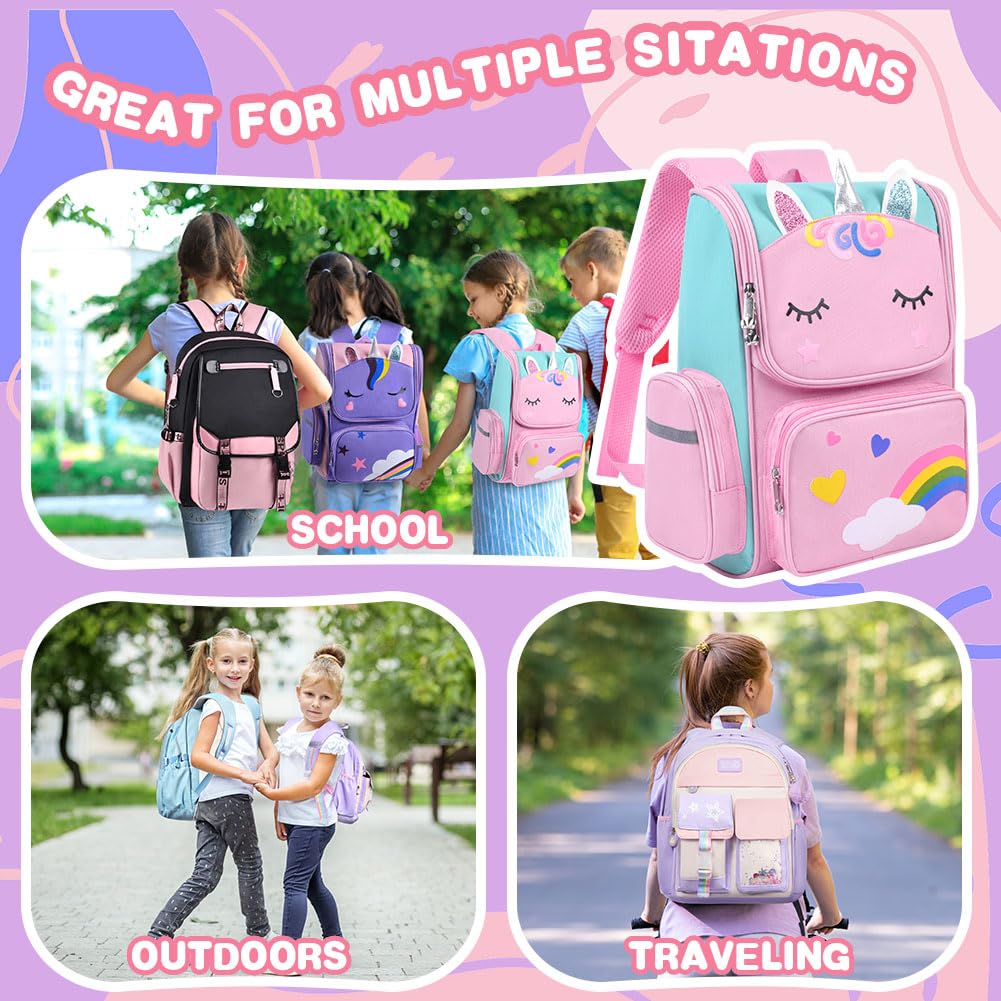 ONLINE ONLY-Backpack, Cute Unicorn School Bags-