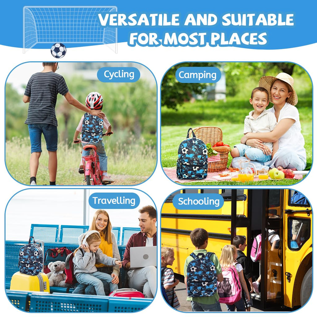 ONLINE ONLY Kids Backpack,3D Football Print School Bags
