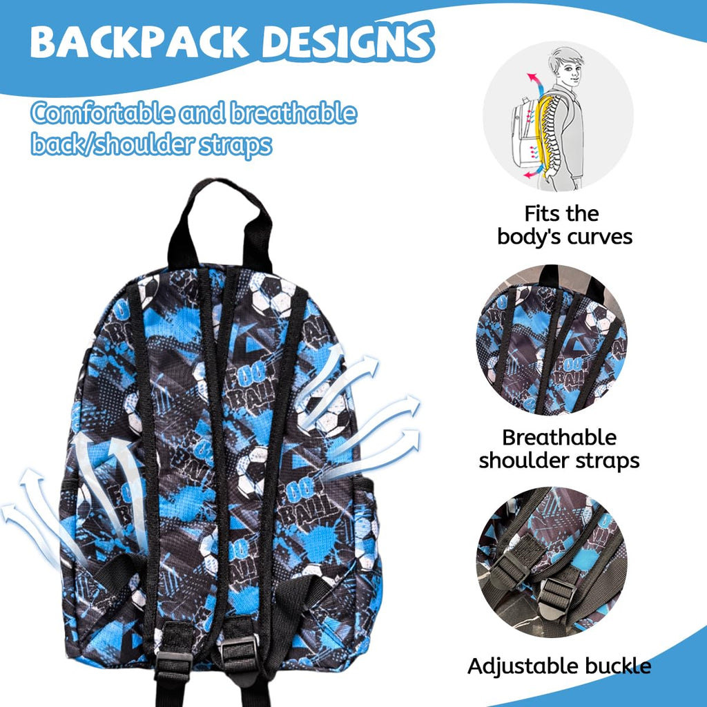 ONLINE ONLY Kids Backpack,3D Football Print School Bags