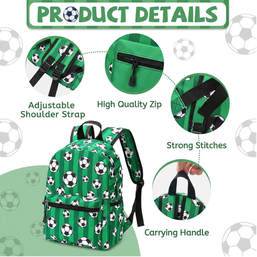 ONLINE ONLY Kids Backpack,3D Football Print School Bags