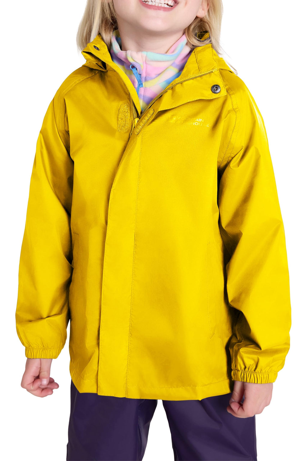 Mountain Warehouse Pakka Kids Waterproof Jacket - Wind Resistant, Lightweight,Breathable Rain Coat for Girls & Boys, Packaway Bag - For Rain, Spring Summer