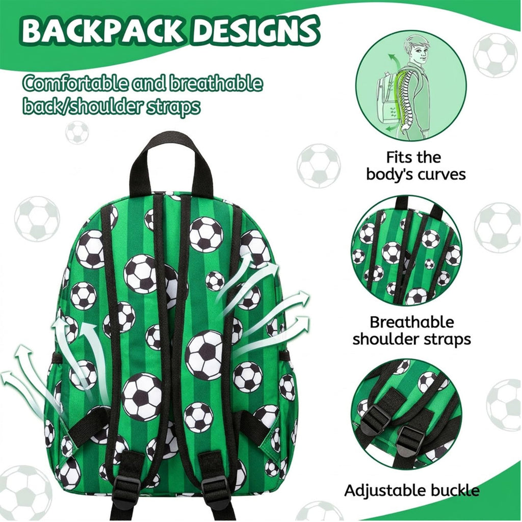 ONLINE ONLY Kids Backpack,3D Football Print School Bags