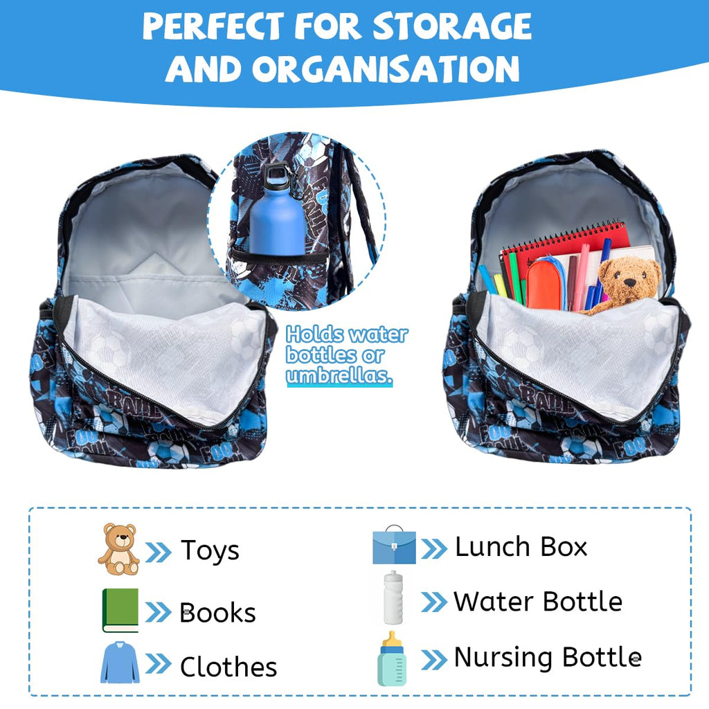 ONLINE ONLY Kids Backpack,3D Football Print School Bags