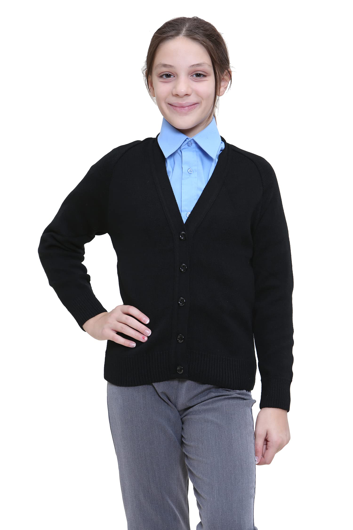 Children Schoolwear Knitted Cardigan Sweater Girls Boys Full Sleeve Tops-Uniform ONLINE ONLY