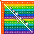 Times Table, 12x12 Multiplication Pop It, Educational Rainbow Fidget Toy, Stress Relief Toy for Teachers And Students Classroom and Home Use