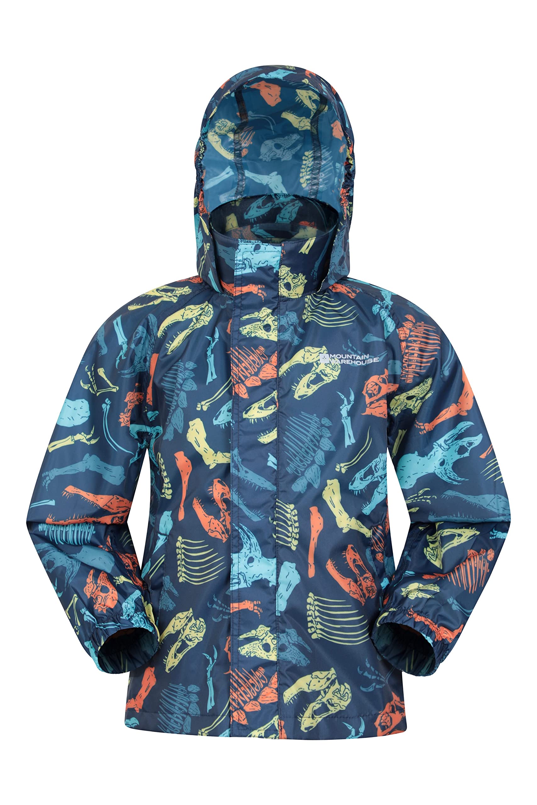 Mountain Warehouse Pakka Kids Waterproof Jacket - Wind Resistant, Lightweight,Breathable Rain Coat for Girls & Boys, Packaway Bag - For Rain, Spring Summer
