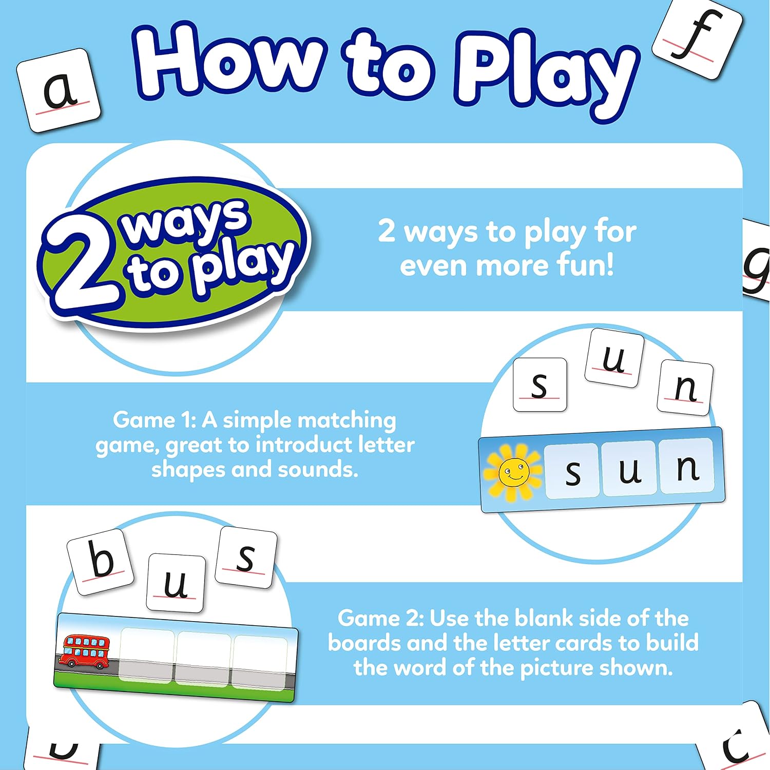 Orchard Toys Match and Spell Game - Kids Learning & Educational Toys with Sight Words & Flash Cards - Alphabet & Spelling Games for 4 Year Olds and Up - Word Building & Phonics Games