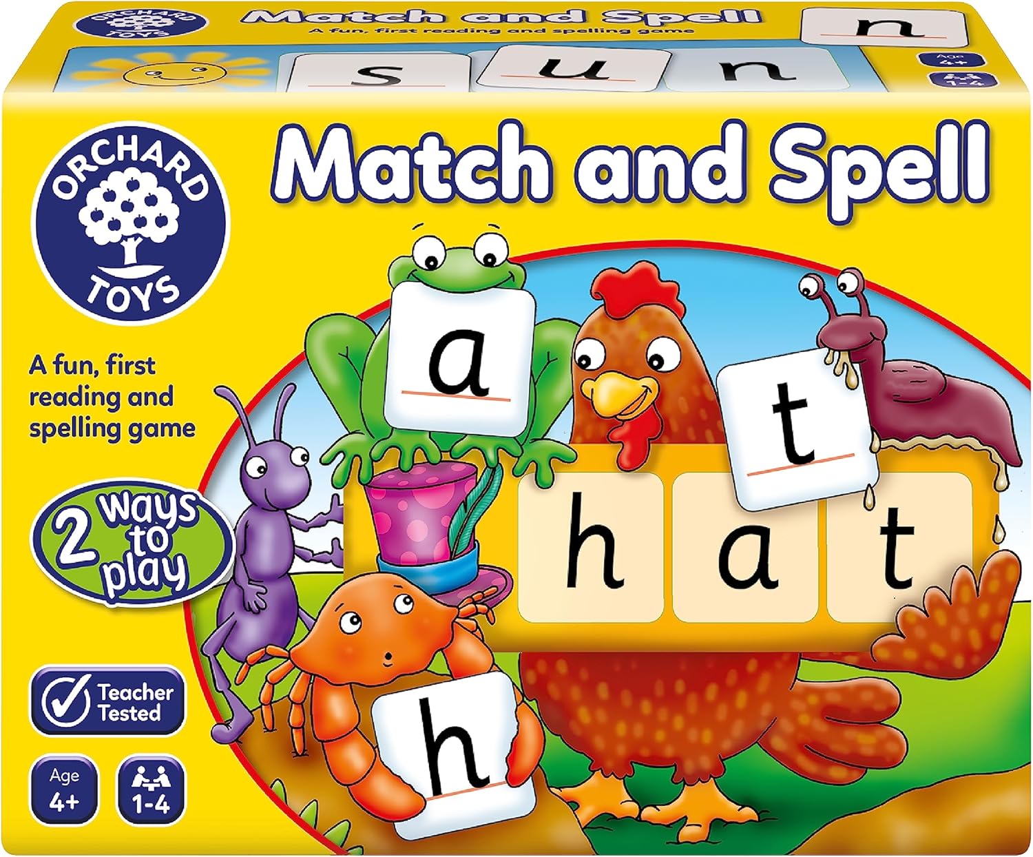 Orchard Toys Match and Spell Game - Kids Learning & Educational Toys with Sight Words & Flash Cards - Alphabet & Spelling Games for 4 Year Olds and Up - Word Building & Phonics Games