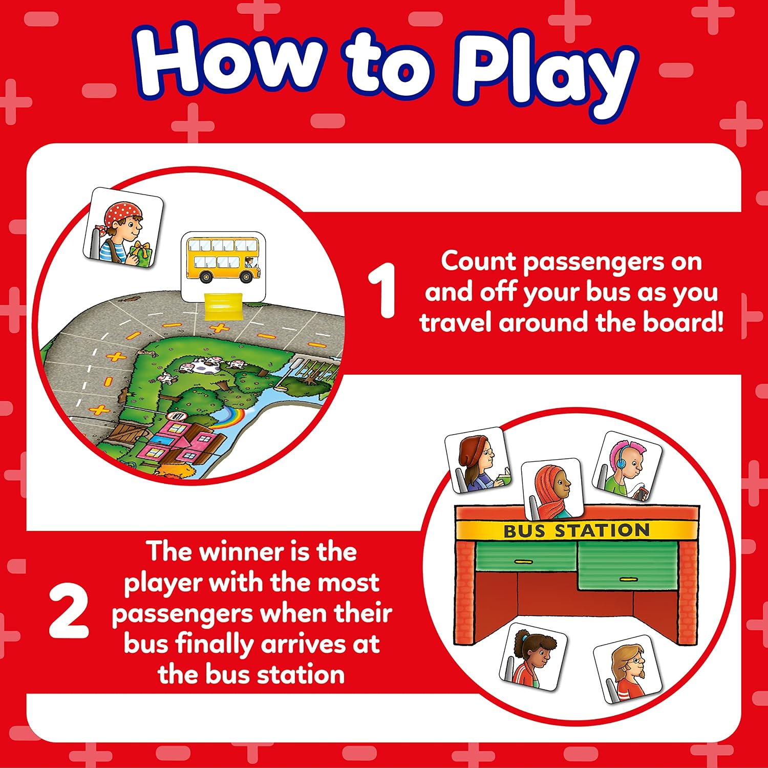 Orchard Toys Bus Stop Game, Educational Addition and Subtraction Maths Game, Teacher Tested, Perfect for Children Aged 4+, Educational Toy Game