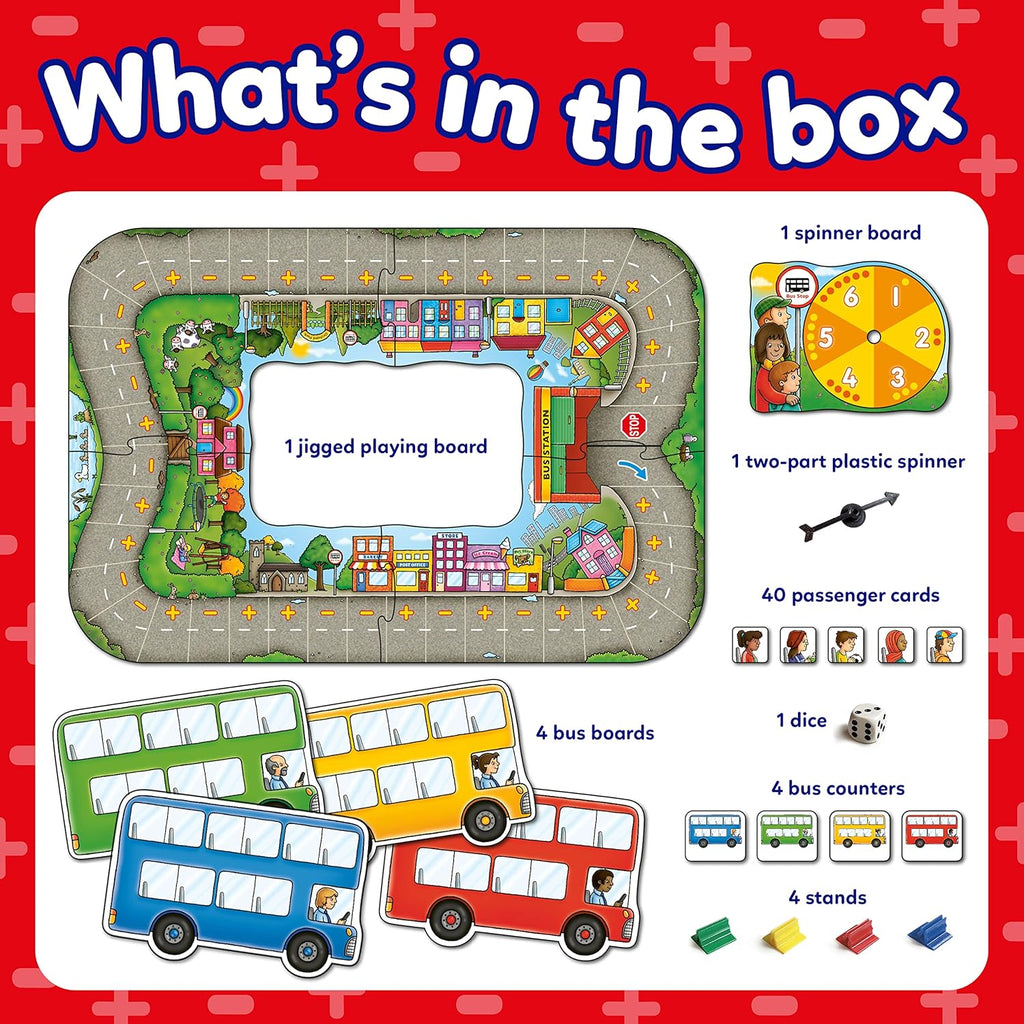 Orchard Toys Bus Stop Game, Educational Addition and Subtraction Maths Game, Teacher Tested, Perfect for Children Aged 4+, Educational Toy Game
