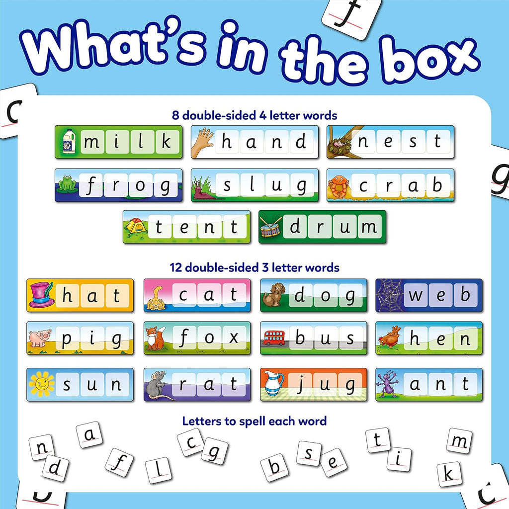 Orchard Toys Match and Spell Game - Kids Learning & Educational Toys with Sight Words & Flash Cards - Alphabet & Spelling Games for 4 Year Olds and Up - Word Building & Phonics Games