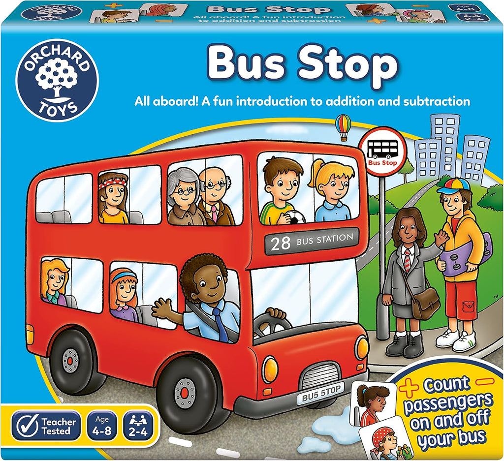 Orchard Toys Bus Stop Game, Educational Addition and Subtraction Maths Game, Teacher Tested, Perfect for Children Aged 4+, Educational Toy Game