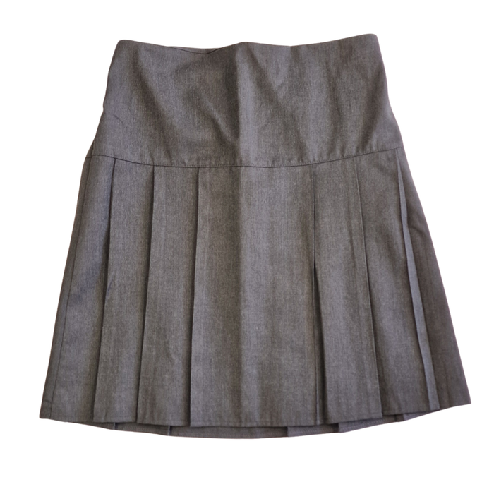 Girls Grey Uniform Skirt – Pleated – Elasticated Adjustable Waist